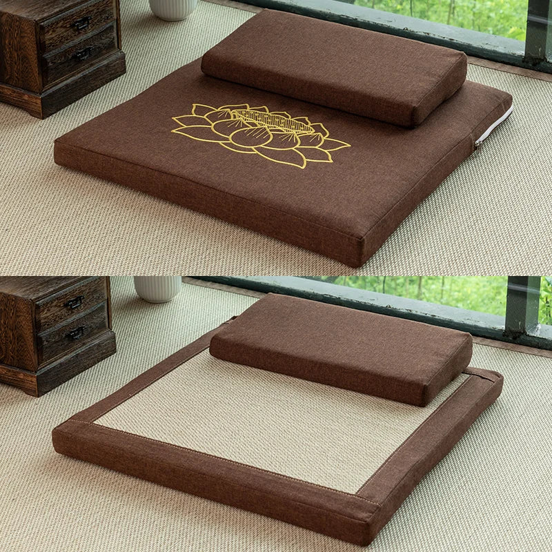 Reversible Zafu & Zabuton Meditation Cushion Set