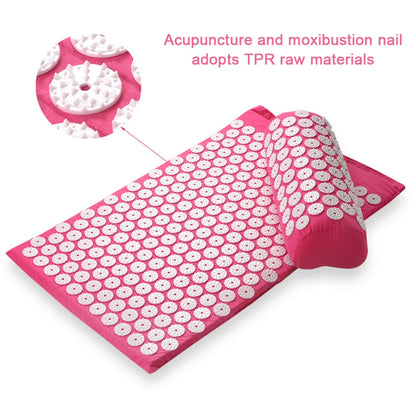 Acupressure Mat & Pillow Set with Storage Bag