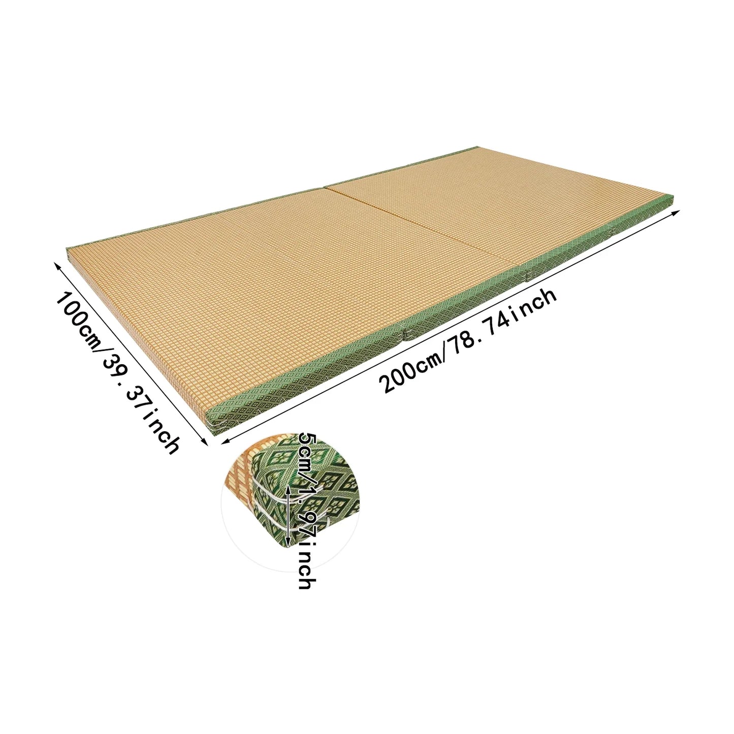 Foldable Tatami Floor Mattress for Yoga & Meditation