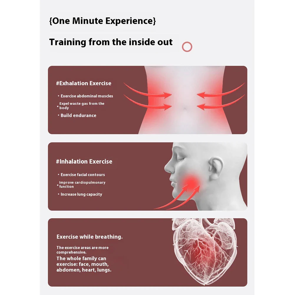 Deep Breathing Trainer Dumbbell with Counter