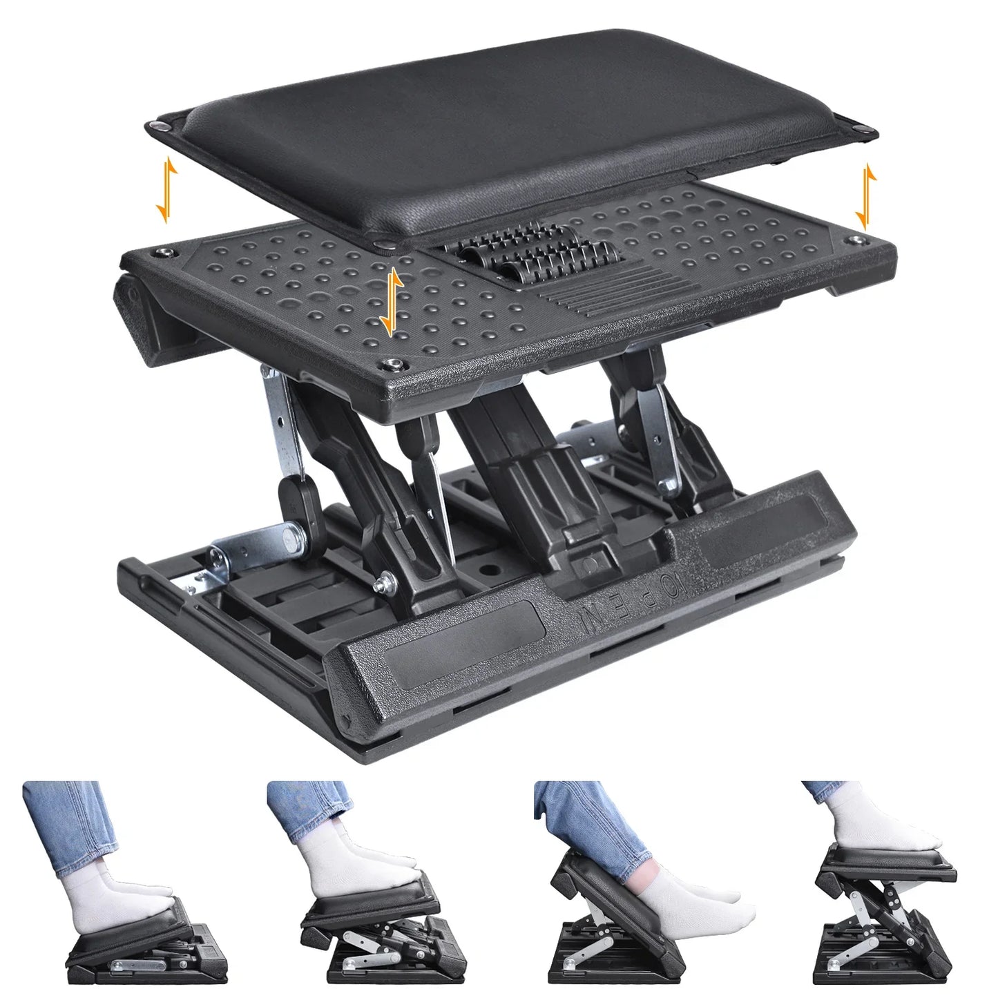 Foldable Height-Adjustable Foot Rest