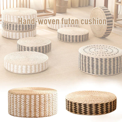 Japanese Woven Straw Tatami Zafu Floor Cushion
