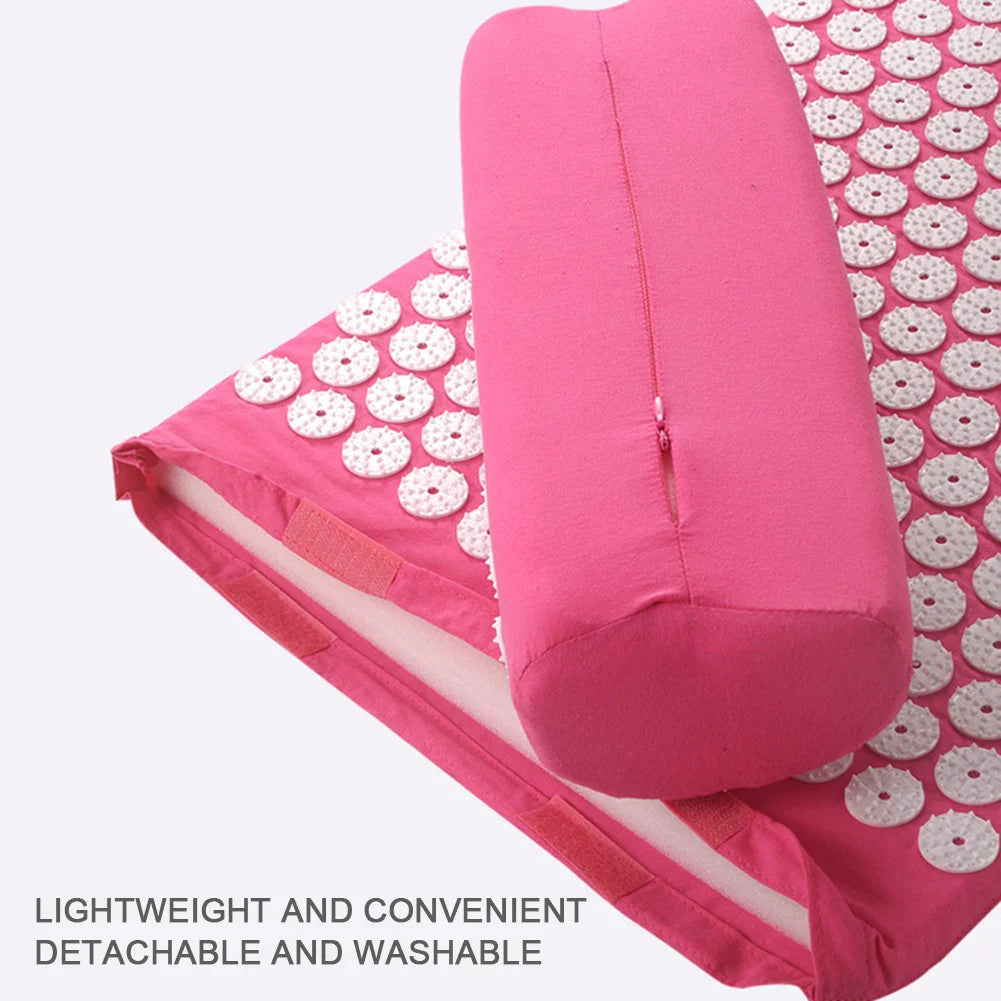 Acupressure Mat & Pillow Set with Storage Bag