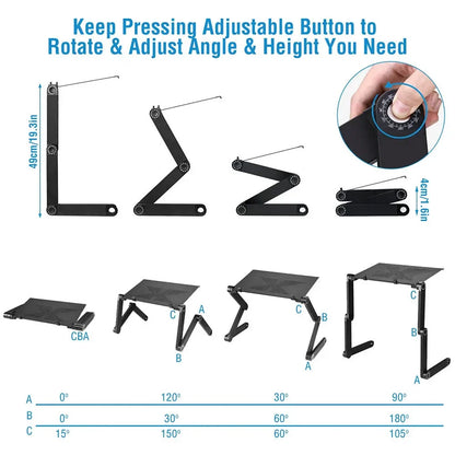 360° Adjustable Aluminum Laptop Table Stand