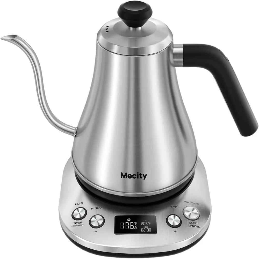 LCD Gooseneck Stainless Steel Electric Kettle