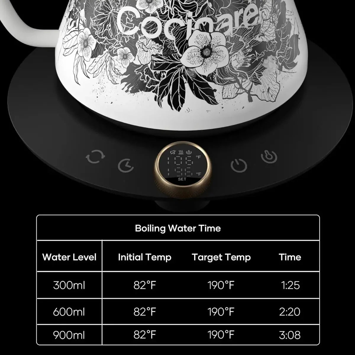 Fast-Heating Electric Gooseneck Kettle
