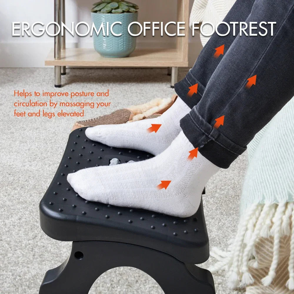 Under Desk Footrest with Massage Rollers