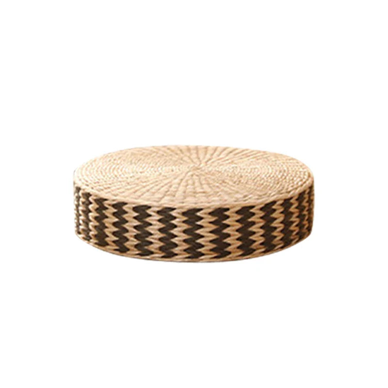Japanese Woven Straw Tatami Zafu Floor Cushion