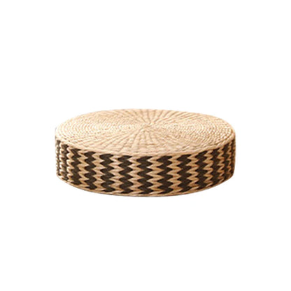 Japanese Woven Straw Tatami Zafu Floor Cushion
